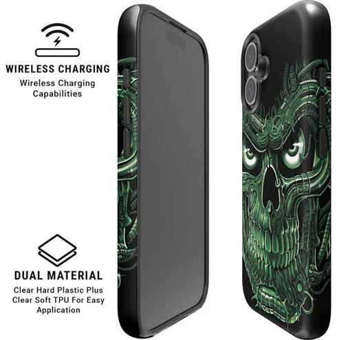 Liquid Blue Terminator Dragon iPhone 16 Plus Magsafe Impact Case